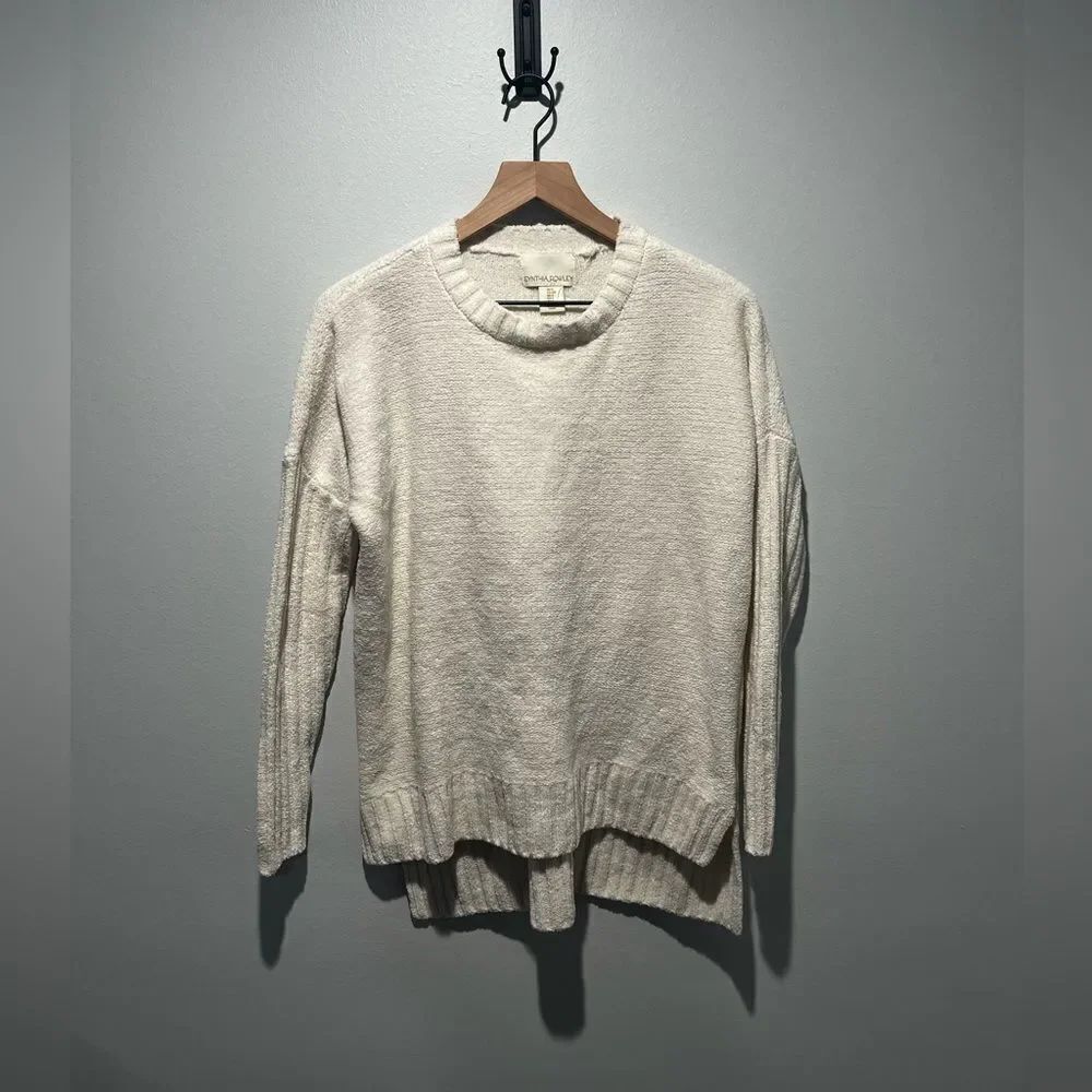 Cynthia Rowley Cream Ivory Colored Soft Cozy Sweater S
